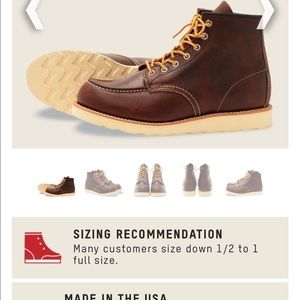 New In Box RED WING Men’s Boots -Size 8 1/2